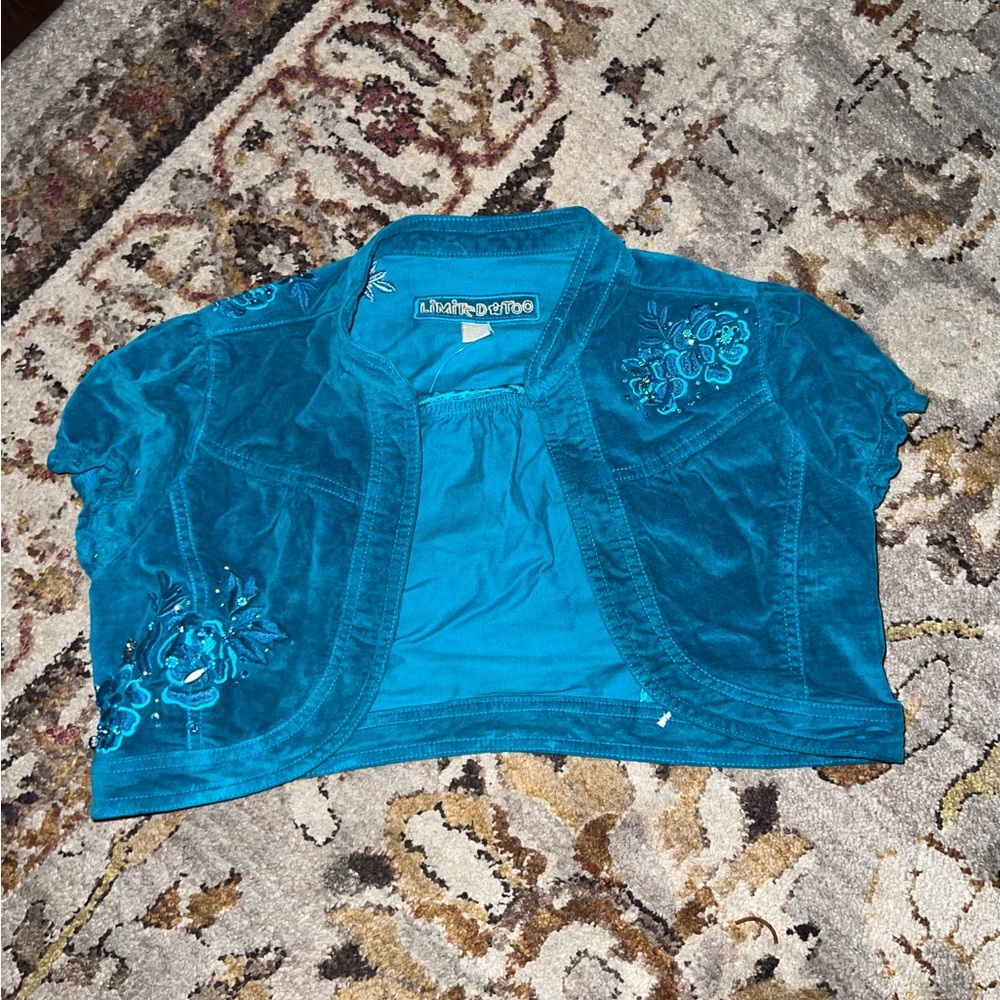 Limited Too Teal Bolero Jacket